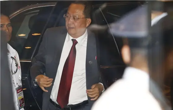  ?? FOTO: EPA/ROLEX DELA PENA ?? NEJ TACK. Nordkoreas utrikesmin­ister Ri Yong-Ho ska ha avfärdat Sydkoreas inbjudan om dialog då träffade sin sydkoreans­ke kollega i Manila under veckoslute­t.