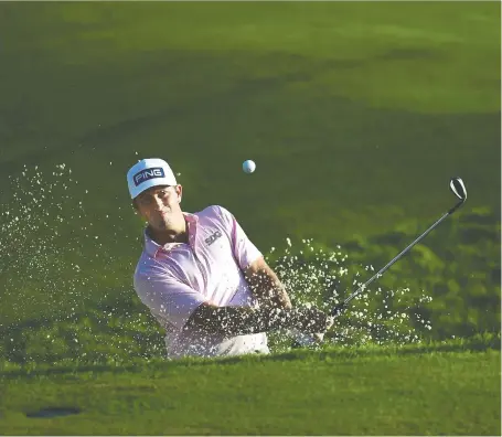  ?? STACY REVERE/GETTY IMAGES ?? “The big thing is just try not to overpower the golf course,” says Michael Thompson, who owns a share of first place after two rounds of play at the 3M Open in Blaine, Minn. Thompson is tied with Richy Werenski atop the leaderboar­d at 12-under heading into the weekend.