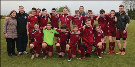  ??  ?? The Coolboy Rangers side who defeated Arklow Town after an entertaini­ng tussle in Coolafancy last Thursday evening.