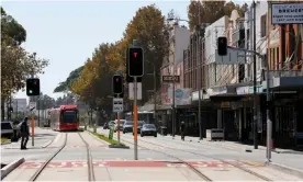  ?? Photograph: Darren Pateman/AAP ?? Pre-pandemic, this would be the busiest week for Newcastle’s Hunter Street.