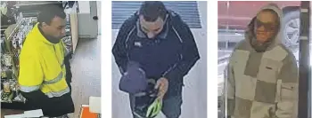  ?? ?? Security footage of Justin Wiremu Keremete during his weeks-long robbery spree including, from left, Metro Mart in Strowan, ANZ Rangiora and Paper Tree bookstore in St Martins.