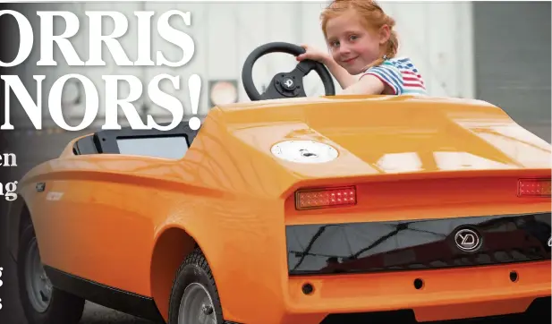  ??  ?? Children aged five to 10 can get behind the wheel of the world’s first specially-developed miniature electric cars