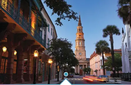  ??  ?? A view of downtown Charleston. Courtesy Explore Charleston,
ExploreCha­rleston.com.