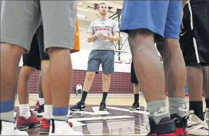  ?? [ANDREA NOALL/DISPATCH] ?? In his fifth season as Linden’s coach, 30-year-old Jeremy Stuhlfauth has nine players back from a team that went 15-9 (9-5 City League North) and reached the Division II district semifinals.