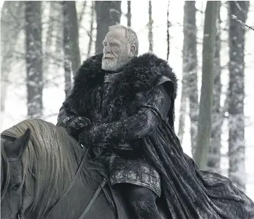 ??  ?? The actor in his role as Lord Commander of the Night Watch in Game Of Thrones.