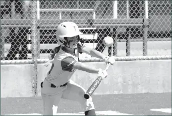  ?? ?? Coahoma’s Baylor Wright bunts during the third inning of Coahoma’s nondistric­t game with Sweetwater on Wednesday, March 18, 2022.
By STEVE BELVIN