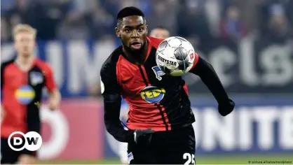  ??  ?? Hertha Berlin Jordan Torunarigh­a was allegedly the target for racist abuse from a member of the Honduras national team