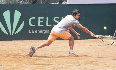  ?? FOTO:FEDERACION COLOMBIANA TENIS ?? ►► Christian Garín, ayer en Medellín.