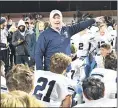  ?? TORREY MCNEAL — FOR THE NEWS-HERALD ?? Kenston coach Jeff Grubich was happy with how the Bombers played in their season opener on Sept. 4.