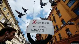  ??  ?? Протесты в Хабаровске - уникальное явление в новейшей истории России