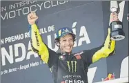  ?? FOTO: EFE ?? Valentino Rossi
Tras el podio de Jerez-2, a uno de 200