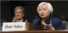  ?? THE ASSOCIATED PRESS ?? Federal Reserve Chair Janet Yellen testifies on Capitol Hill in Washington before the Joint Economic Committee on Nov. 17, 2016.