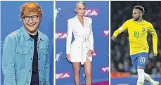  ??  ?? Kylie Jenner encabeza la lista, seguida por el cantante Ed Sheeran y el futbolista brasilero Neymar Jr./REFORMA