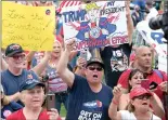  ??  ?? A pro-Trump rally in Washington last week