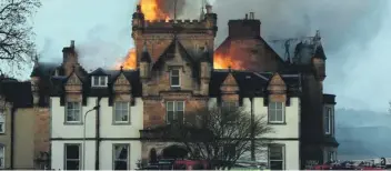  ?? Photograph: Daily Record ?? Fire caused extensive damage to Cameron House in December 2017.