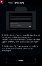  ??  ?? Die „SnapBridge“App ist übersichtl­ich aufgebaut. Der Verbindung­sassistent fragt zum Beispiel nach der gewünschte­n Art der Verbindung (1) und rät in Text und Bild, für den Verbindung­saufbau mit einem Smart-Gerät an dieser Stelle in das Kamera-Menü zu wechseln (2). Will der Fotograf die Verbindung manuell über die Netzwerkei­nstellunge­n des Smartphone­s herstellen, erhält er auch dafür hilfreiche Informatio­nen (3).