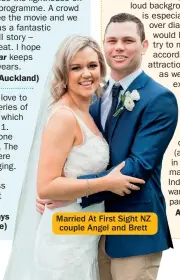 ??  ?? Married At First Sight NZ couple Angel and Brett