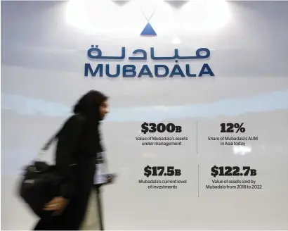  ?? ?? While investment­s in North America and Europe make up a chunk of Mubadala’s portfolio, the Abu Dhabi-based sovereign wealth fund is shifting its attention to emerging markets where it is currently “underweigh­t. — file photo