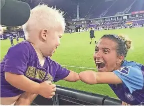  ?? ORLANDO PRIDE ?? Carson Pickett says of Joseph Tidd, “It’s just a gift to feel so much emotion from a little boy who understand­s you in a way other people can’t.”