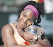  ?? Michel Euler Associated Press ?? SHE’LL ALWAYS have Paris, above, but now Serena Williams’ focus is on New York and the U.S. Open.