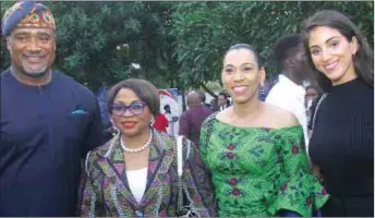  ??  ?? L-R -Pastor Paul Adefarasin, Mrs. Folorunso Alakija, Mrs. Ifenyinwa Adefarasin and Mrs. Alakija