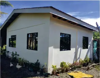  ?? PHOTO FROM HOLCIM PHILIPPINE­S ?? n One of the rebuilt homes in Aurora.