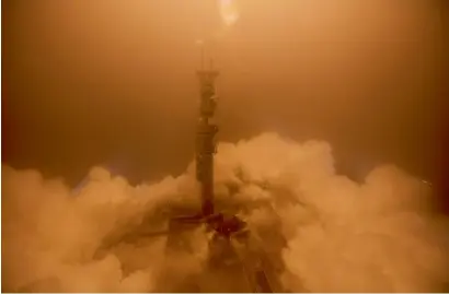  ?? AP ?? InSight spacecraft launches onboard a United Launch Alliance Atlas-V rocket from Vandenberg Air Force Base, California. —