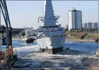  ??  ?? HMS Duncan sets off on her maiden voyage