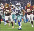  ?? RON JENKINS/ASSOCIATED PRESS ?? Cowboys wide receiver Amari Cooper runs in for a touchdown against the Redskins during Thursday’s game in Arlington, Texas. Dallas won 31-23.
