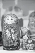  ?? Marie D. De Jesus/Houston Chronicle via AP ?? ■ A matryoshka doll, also known as a Russian nesting doll, is available for sale at the Russian Cultural Center on July 7 in Houston.