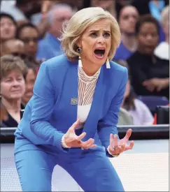  ?? Chris O'Meara / Associated Press ?? Former Baylor coach Kim Mulkey won three national titles while with the Bears.