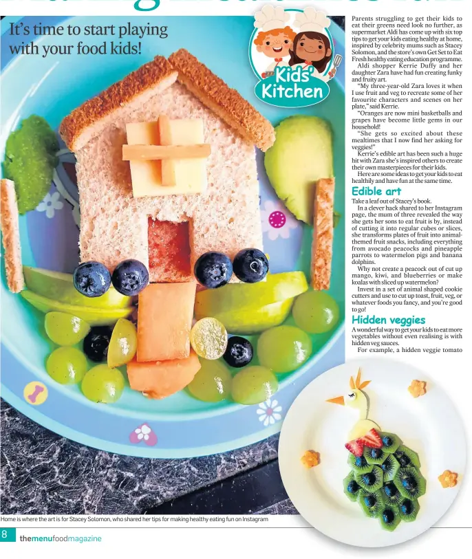  ?? Home is where the art is for Stacey Solomon, who shared her tips for making healthy eating fun on Instagram ??