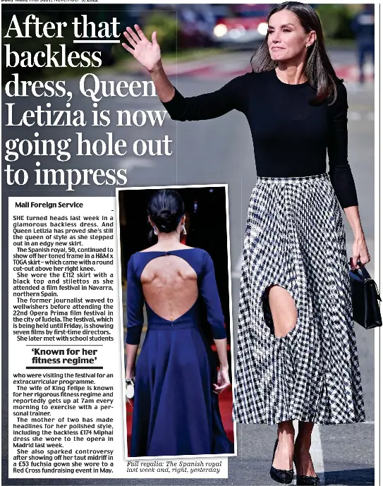 After that backless dress, Queen Letizia is now going hole out to impress -  PressReader