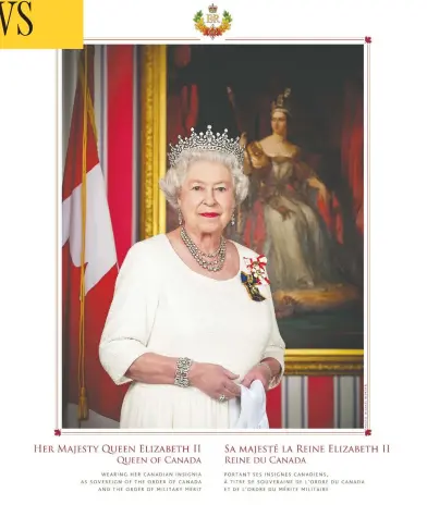  ??  ?? The official Canadian portrait of Queen Elizabeth II wearing her Canadian insignia, taken on Canada Day in 2010 at Rideau Hall. Though downloads are available, few prints are being made available to Canadians who request them.