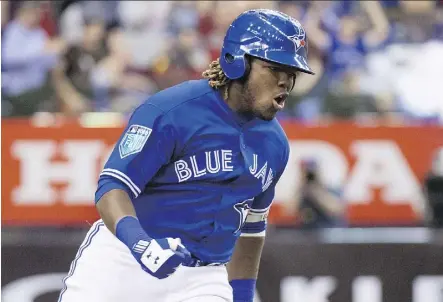  ?? PAUL CHIASSON/THE CANADIAN PRESS ?? Vladimir Guerrero Jr. is tearing up the Double-A Eastern League with six home runs and an 1.119 OPS heading into Tuesday’s games.