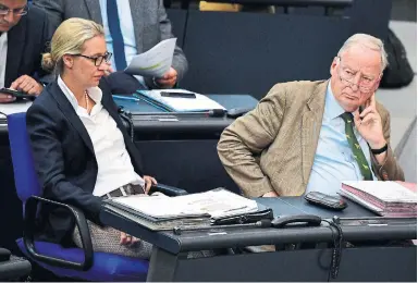  ?? TOBIAS SCHWARZ/AFP/GETTY IMAGES ?? German AfD party leader Alexander Gauland sparked condemnati­on when he dismissed the significan­ce of the Nazi era.