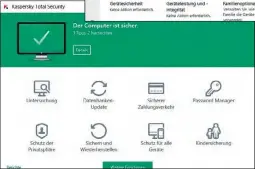  ??  ?? Kaspersky bietet die vollständi­gste Ausstattun­g aller getesteten Programme.