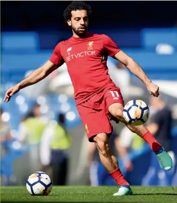  ?? — AFP ?? Liverpool manager Jurgen Klopp insists he will not rest any of his key players, including in- form winger Mohamed Salah, against Brighton on Sunday, in order to keep them fresh for the Champions League final.