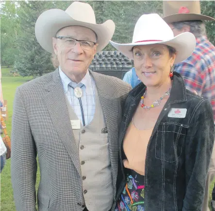  ?? PHOTOS: BILL BROOKS ?? Stampede would not be the same were it not for the annual Hays Breakfast held this year July 10 at Heritage Park. Organizers estimate that more than 3,000 people attended the see-and-be-seen event. Pictured are hosts with the most Dan Hays and Heritage...