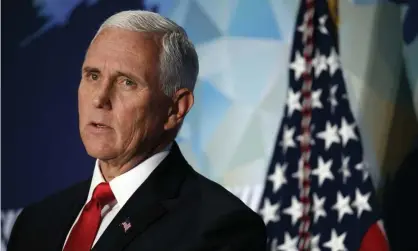  ??  ?? Mike Pence: ‘In siding with the Chinese Communist Party and silencing free speech, the NBA is acting like a wholly owned subsidiary of the authoritar­ian regime’. Photograph: Jacquelyn Martin/AP