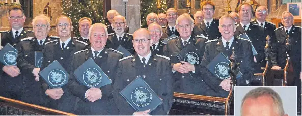  ??  ?? Sing the blues... Derbyshire Constabula­ry Male Voice Choir has raised around £750,000 for good causes since 1956
