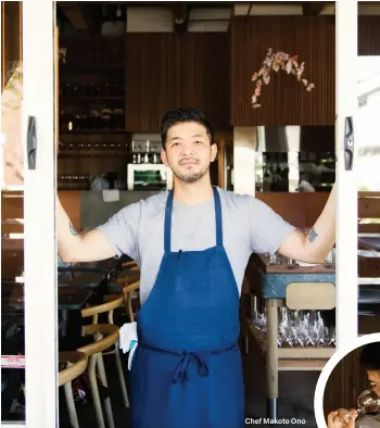  ??  ?? Chef Makoto Ono