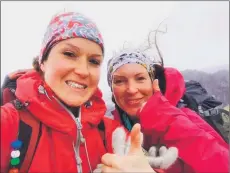  ??  ?? Mountain rescue volunteers Kirstie Smith and Lucy Wallace will be raising funds in an adventurou­s mountainee­ring challenge.