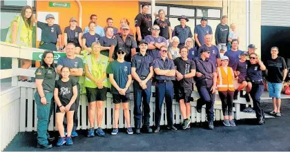  ??  ?? Some of the volunteers who helped out at last week’s Te Puke Emergency Services Foodbank Appeal.