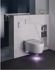  ??  ?? AquaClean Mera shower-toilet by Geberit