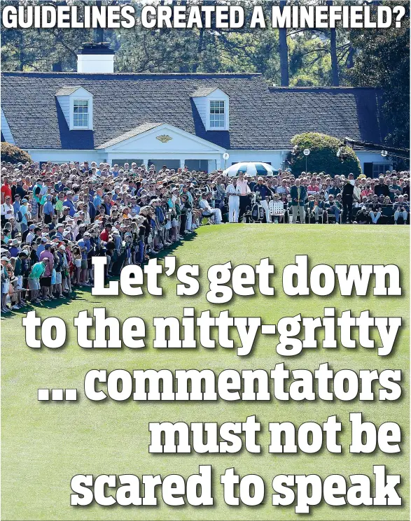  ??  ?? Sign of the times: it has been suggested that events such as the Masters at Augusta National (main) and songs including Swing Low, Sweet
Chariot, commonly sung at Twickenham (inset), have racist connotatio­ns