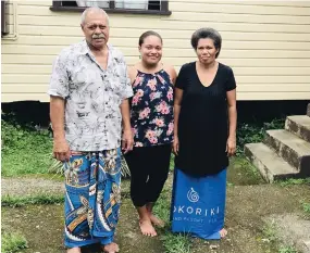  ?? Photo: Inoke Rabonu ?? From left: Tenant Penioni Sale with his daughter Sera Tuicakau and wife Olivia Matanisiga.