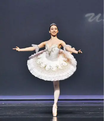  ?? MICHAEL CAIRNS ?? Ashley Coupal, 15, is the first Canadian to win a gold medal the World Ballet Competitio­n in Orlando, Fla. She achieved a near perfect score of 9.850 for her final Round 3 solo ballet.