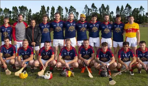  ??  ?? The Horeswood panel prior to their narrow defeat in the EEW All-County Hurling League Division 4 final.