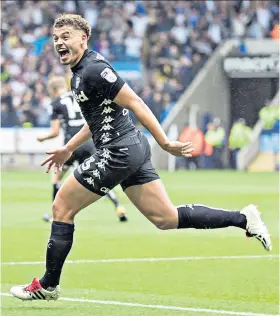  ??  ?? Twice as nice: Kalvin Phillips hit two goals to double his Leeds career tally